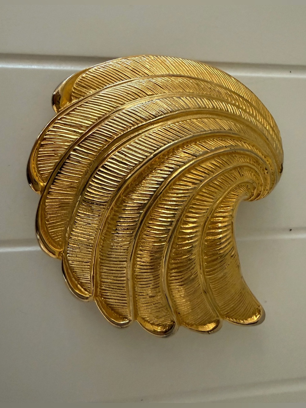 Patti Smith vintage belt buckle Gold Shell-Shaped